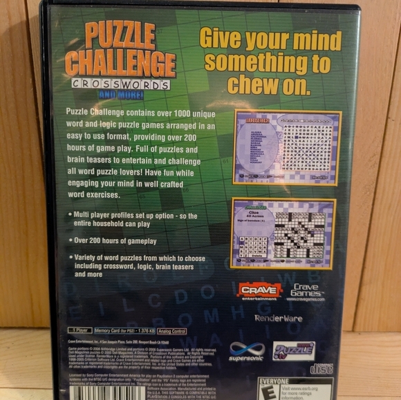 Puzzle Challenge Crosswords for PlayStation 2 Used - Picture 3 of 5